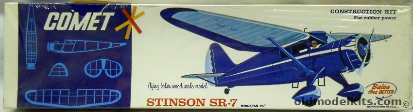 Comet Stinson SR-7 - 25 inch Wingspan Flying Aircraft, 3209-100 plastic model kit